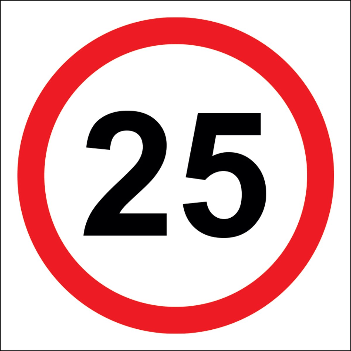 25 KM Stickers | 4 exemplaren | Ø 15 cm